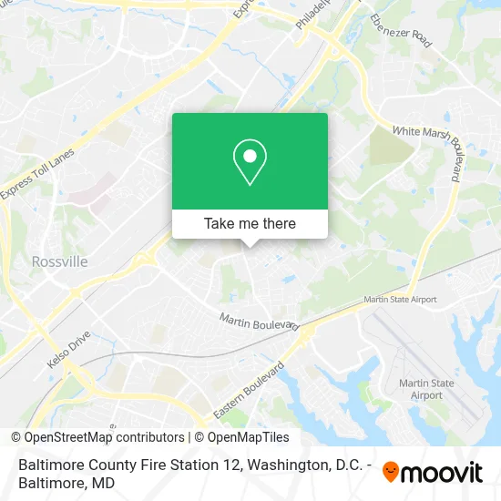 Baltimore County Fire Station 12 map