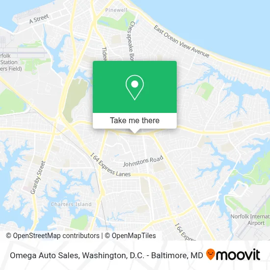 Omega Auto Sales map