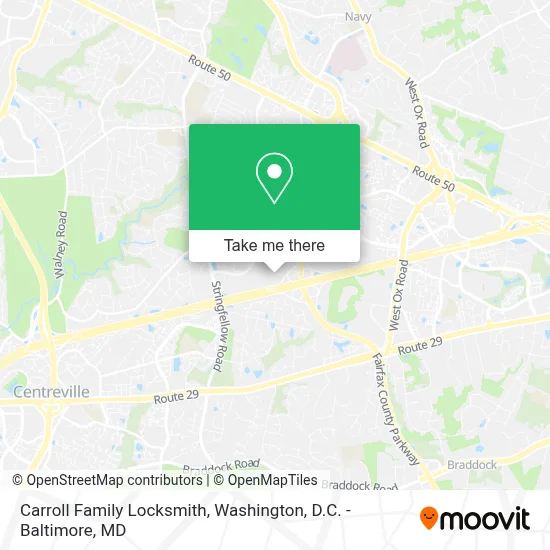Carroll Family Locksmith map