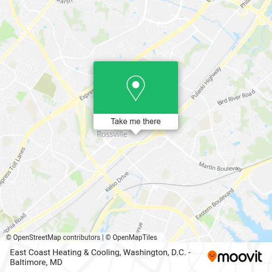 East Coast Heating & Cooling map