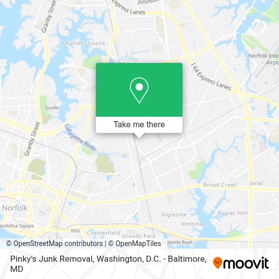 Pinky's Junk Removal map