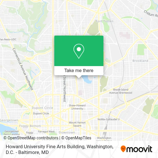Howard University Fine Arts Building map