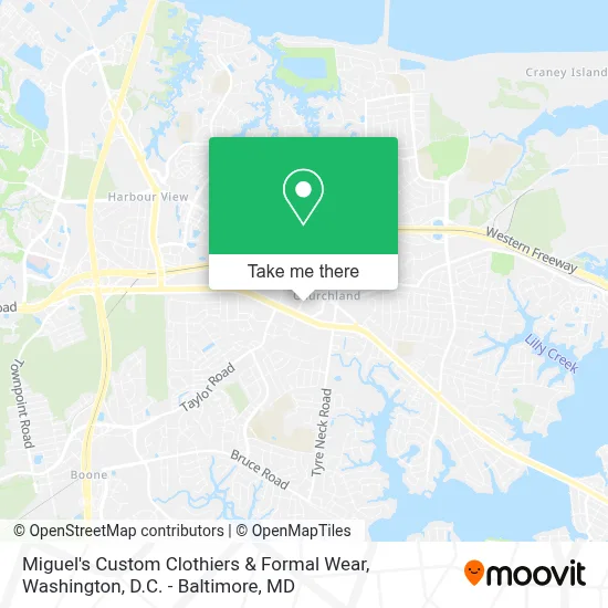Miguel's Custom Clothiers & Formal Wear map