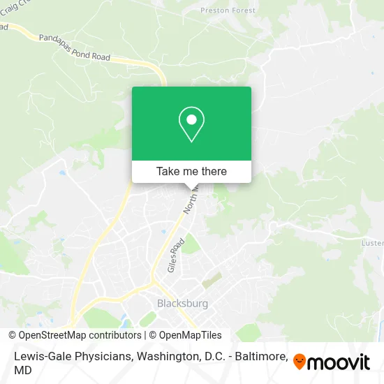 Lewis-Gale Physicians map