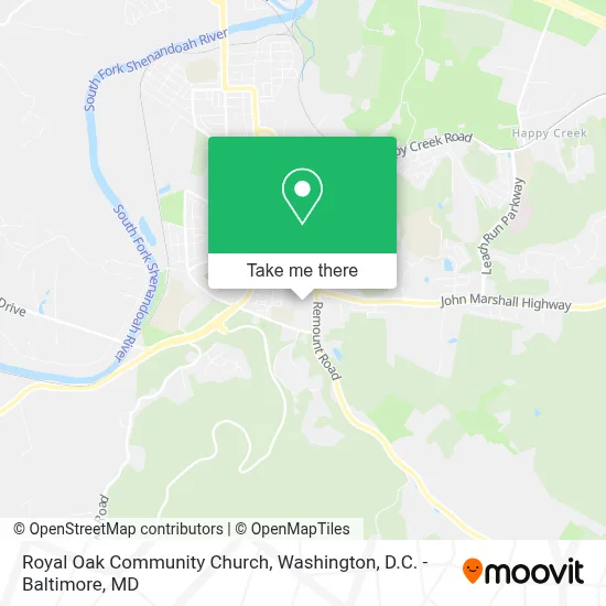 Royal Oak Community Church map