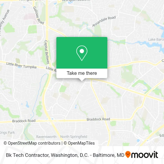 Bk Tech Contractor map