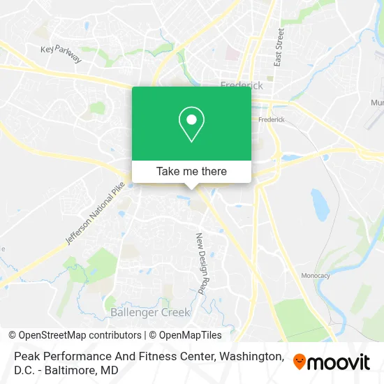 Peak Performance And Fitness Center map