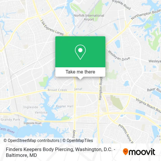 Finders Keepers Body Piercing map
