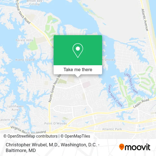 Christopher Wrubel, M.D. map