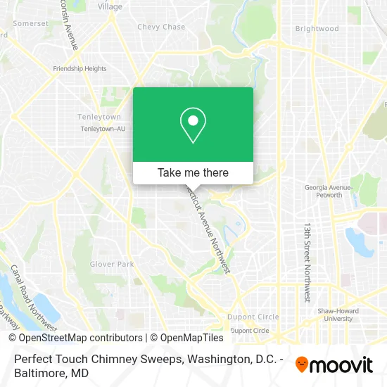 Perfect Touch Chimney Sweeps map