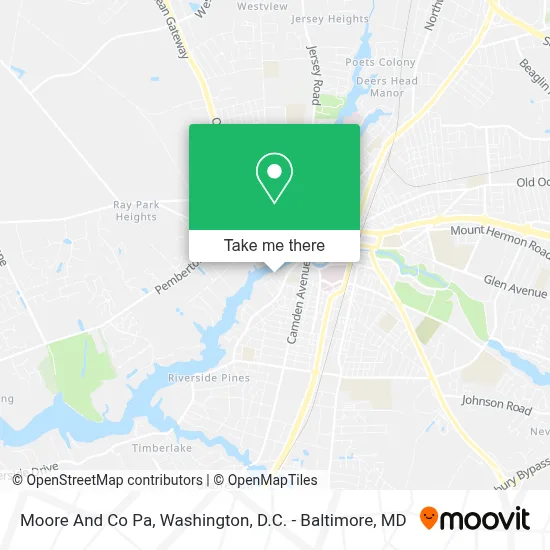 Moore And Co Pa map