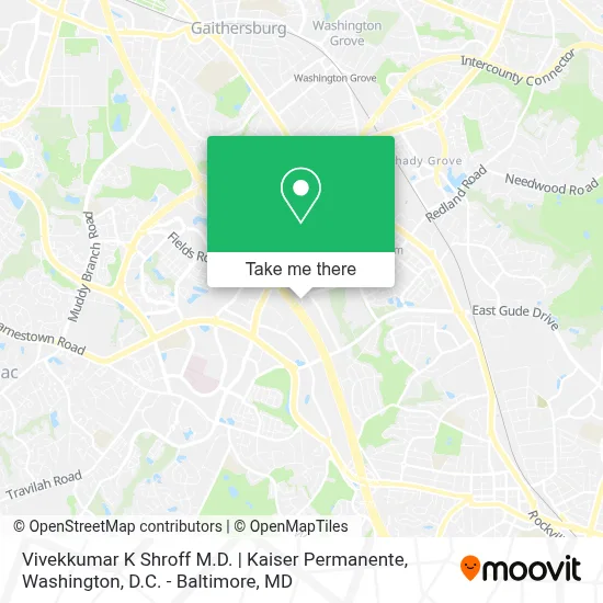 Vivekkumar K Shroff M.D. | Kaiser Permanente map