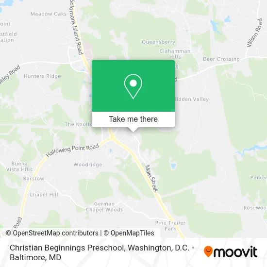 Christian Beginnings Preschool map