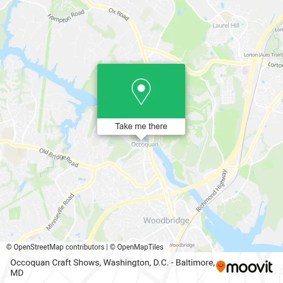 Occoquan Craft Shows map