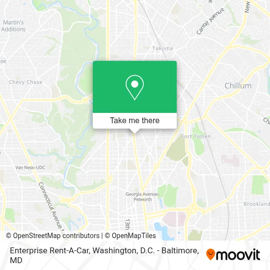Enterprise Rent-A-Car map