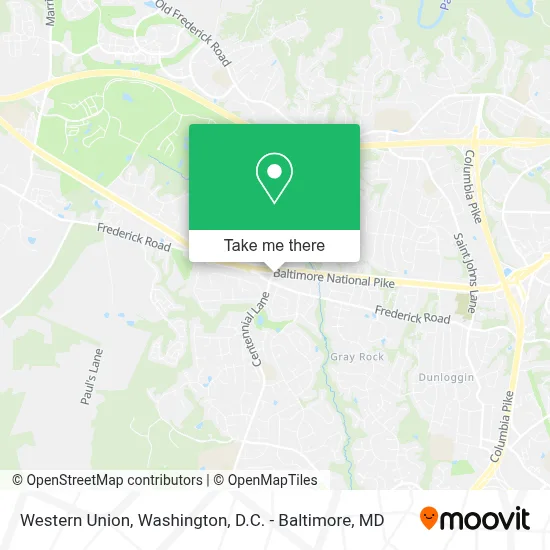 Western Union map