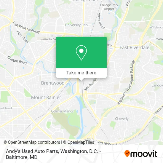 Andy's Used Auto Parts map