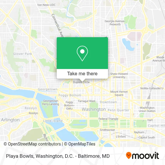 Playa Bowls map