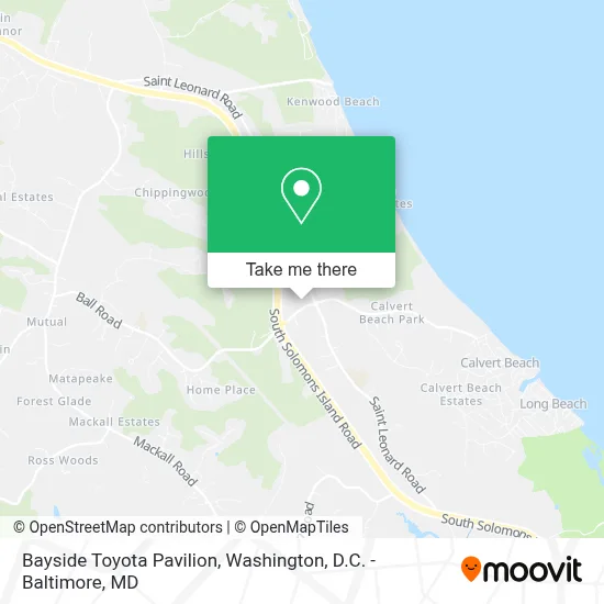 Bayside Toyota Pavilion map