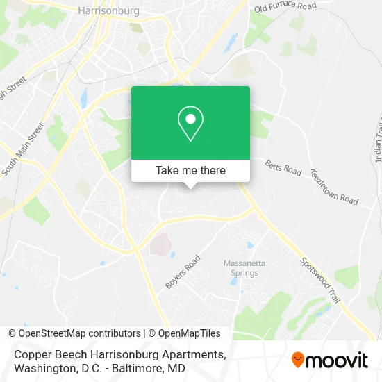 Copper Beech Harrisonburg Apartments map