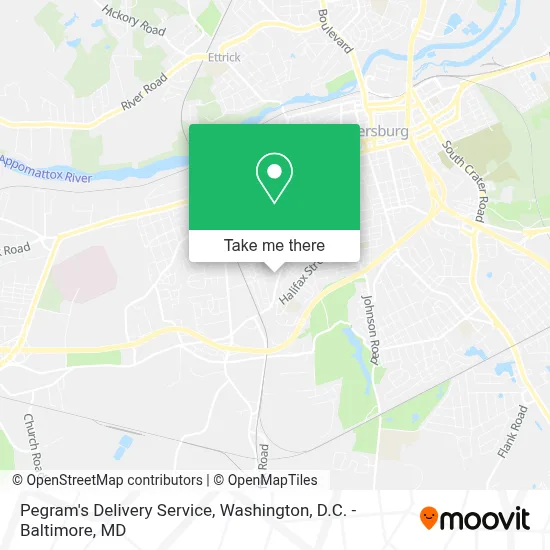 Pegram's Delivery Service map