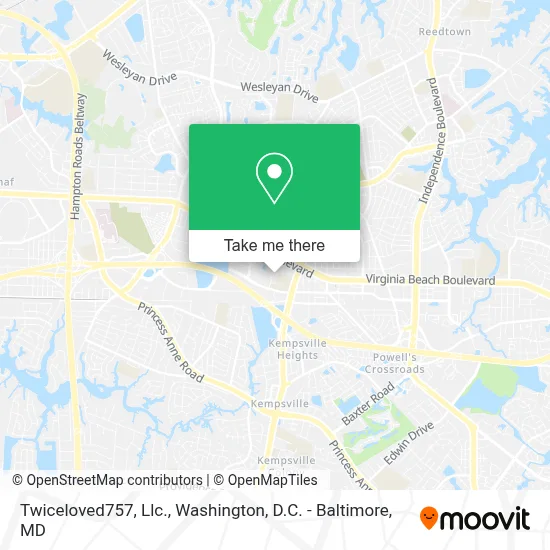 Twiceloved757, Llc. map