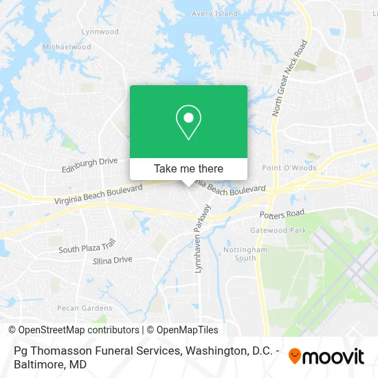 Pg Thomasson Funeral Services map