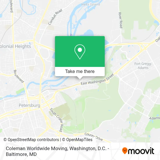 Coleman Worldwide Moving map
