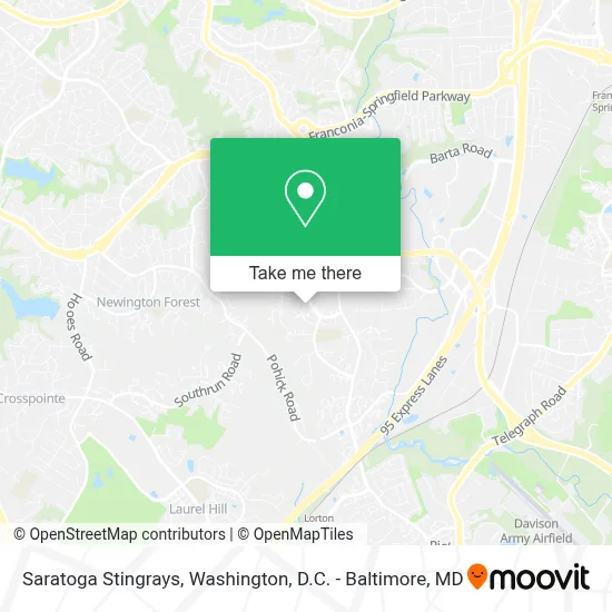 Saratoga Stingrays map