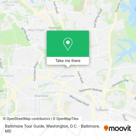 Baltimore Tour Guide map