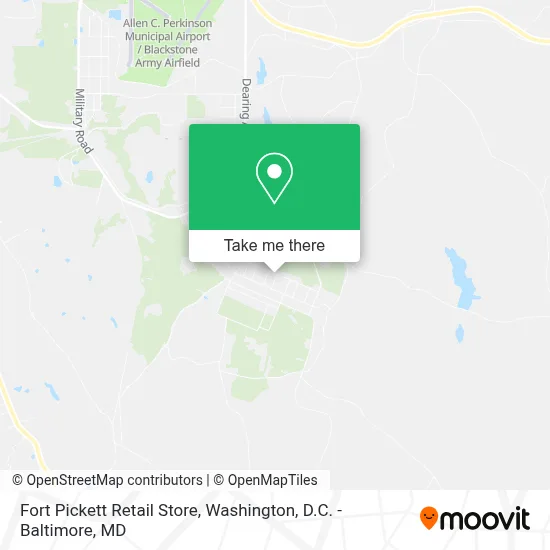 Fort Pickett Retail Store map