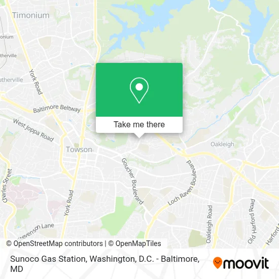 Sunoco Gas Station map