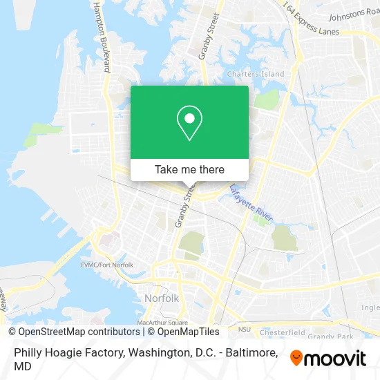 Philly Hoagie Factory map