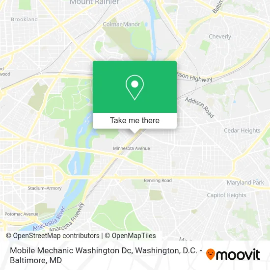 Mobile Mechanic Washington Dc map