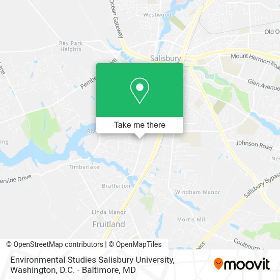 Environmental Studies Salisbury University map