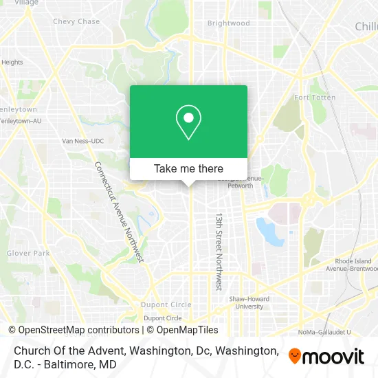 Church Of the Advent, Washington, Dc map