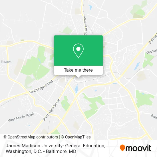 James Madison University- General Education map