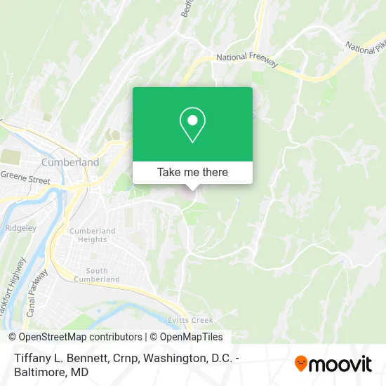 Tiffany L. Bennett, Crnp map