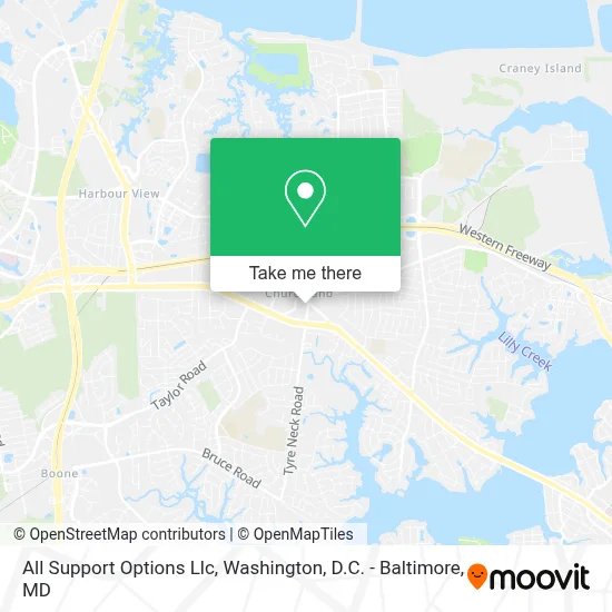 All Support Options Llc map