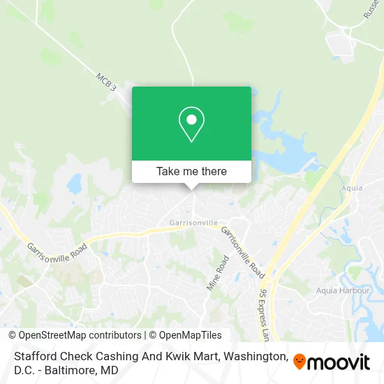 Stafford Check Cashing And Kwik Mart map