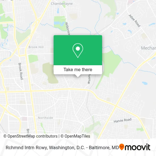Rchmnd Intrn Rcwy map
