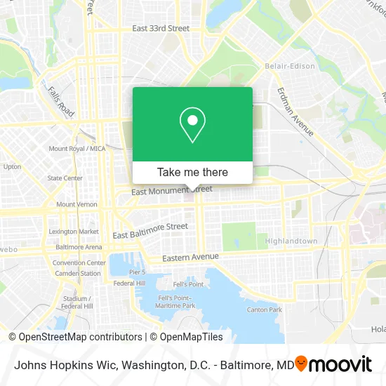 Johns Hopkins Wic map