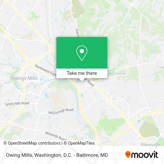 Owing Mills map