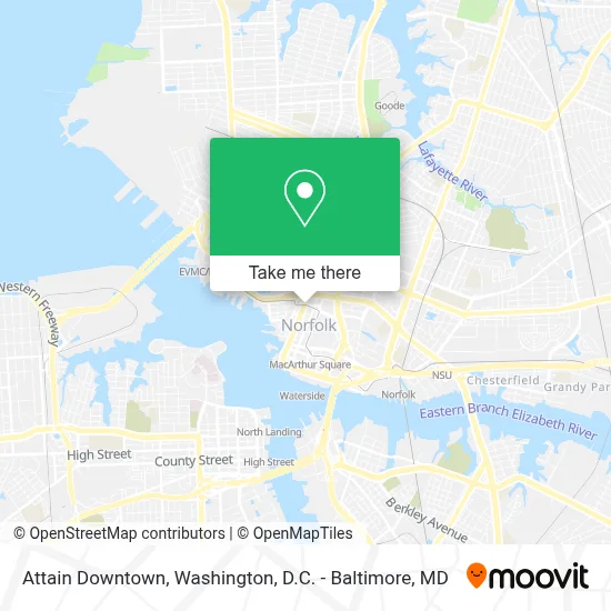 Attain Downtown map