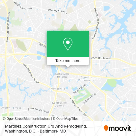 Martinez Construction Org And Remodeling map