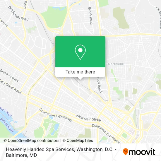 Heavenly Handed Spa Services map