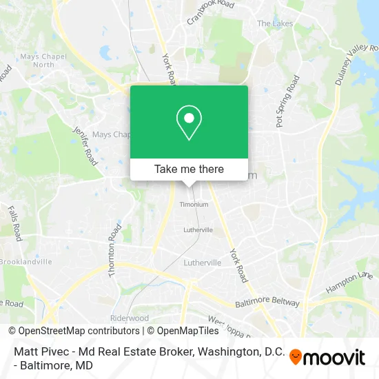 Matt Pivec - Md Real Estate Broker map