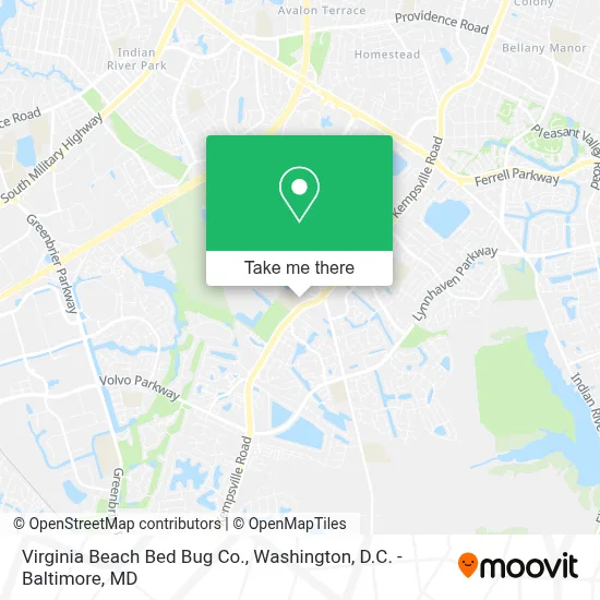 Virginia Beach Bed Bug Co. map