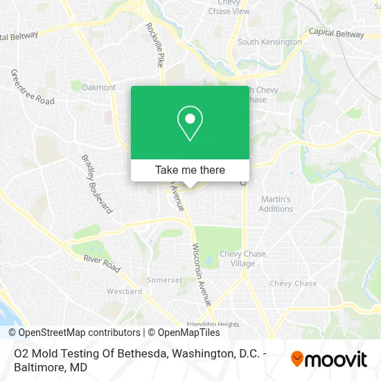 O2 Mold Testing Of Bethesda map