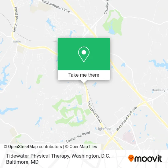 Tidewater Physical Therapy map